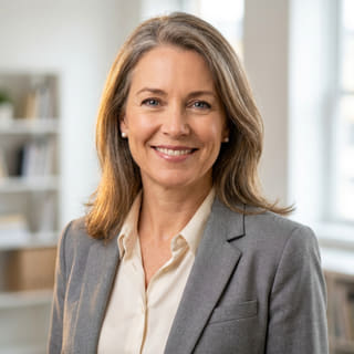 Sarah Coleman, directora financiera en Meritahorro, en una imagen de perfil